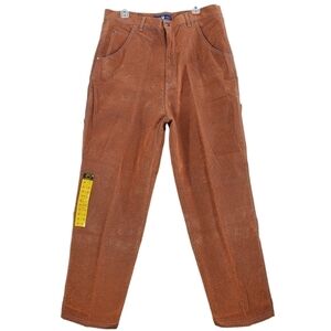 00s Veezo Pants Mens 36 Carpenter Hi Rise Baggy Wide Leg Tiger Stripe Felt 35x32